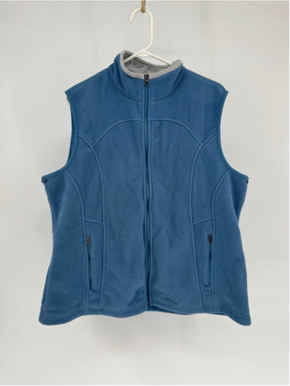 Eddie Bauer Women's Blue Fleece Vest XXLarge